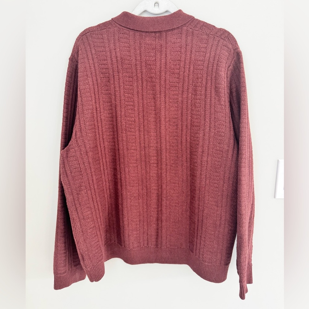 Marine Layer Arthur Sweater Cardigan Button Merino Wool Blend Veneer size XL - Picture 10 of 16